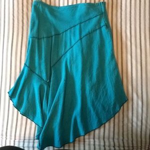 Asymmetrical funky blue Kashi skirt